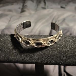 Caroline, vintage cuff bracelet, mid century modern jewelry.